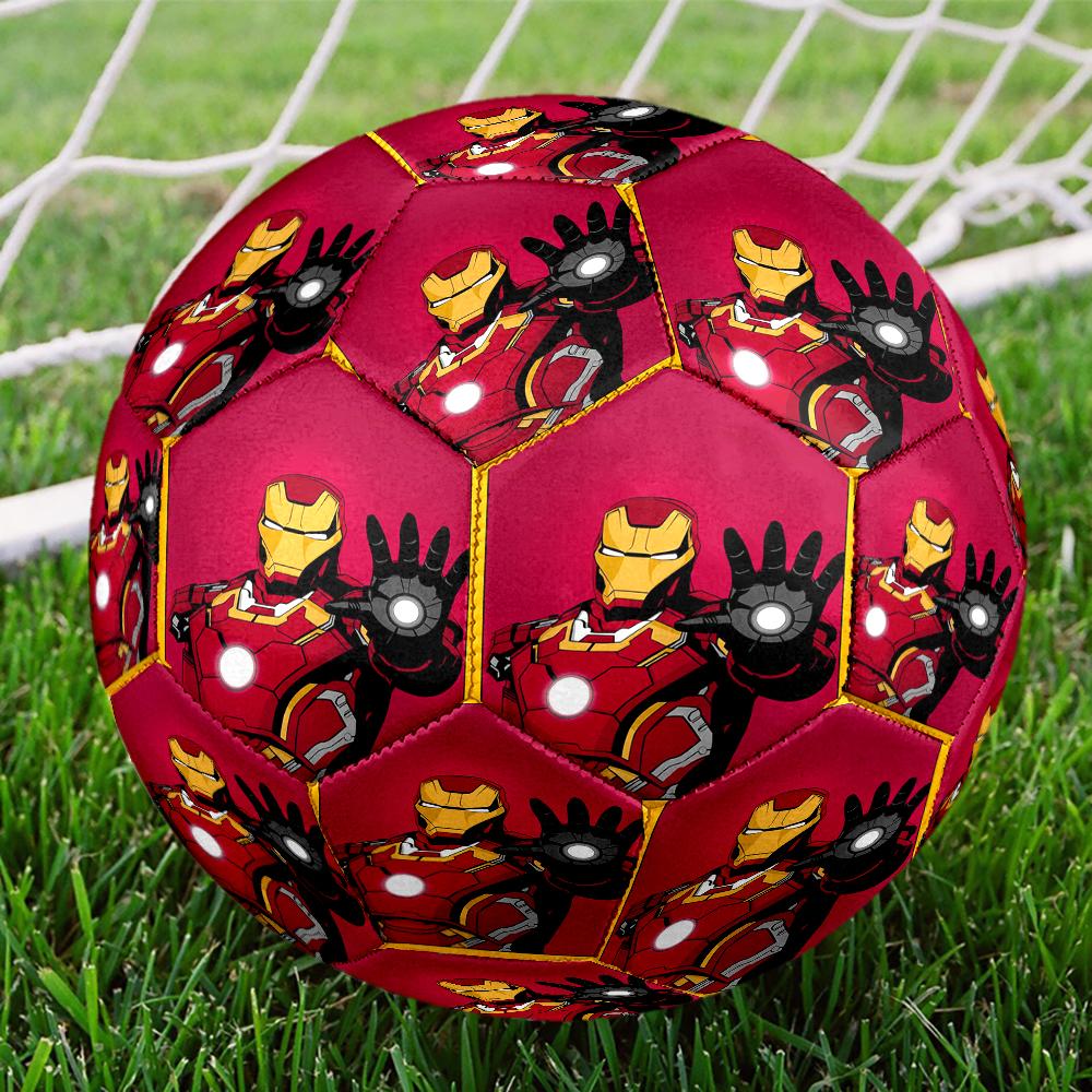Iron Man Theme Size 5 Soccer Ball, Suitable for Both Indoor and Outdoor Matches, a Gift Suitable for Everyone.