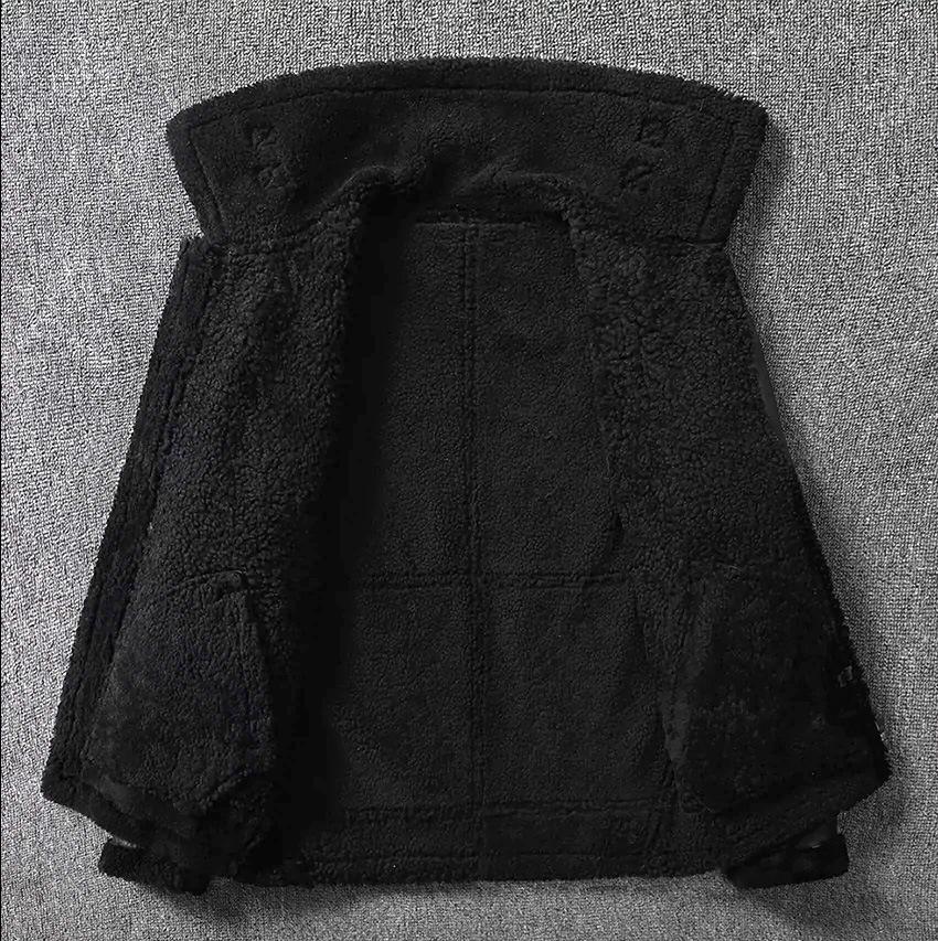 Genuine Leather and Fur One-piece Lamb Fur Genuine Leather Leather Jacket Men's Large Size Thickened Jacket
