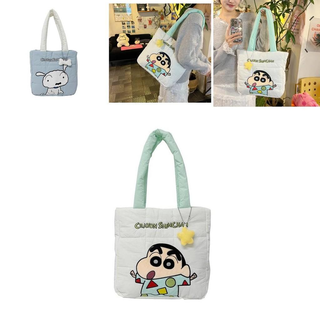 Crayon Shinchan Nylon-Tragetasche mit Buchstaben-Design für den täglichen Gebrauch