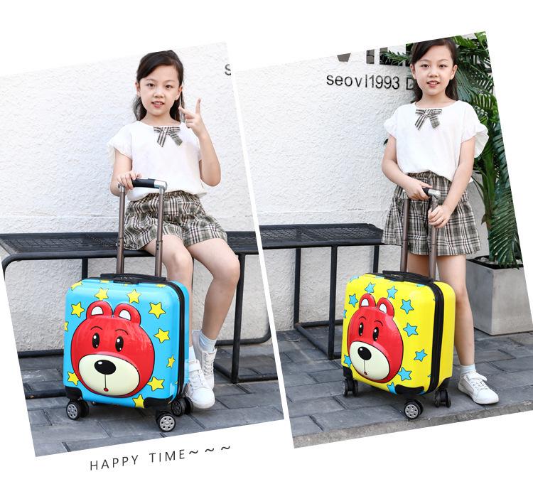 Children's Travel Trolley Suitcase - Universal Wheel, Password Lock, Gift Box