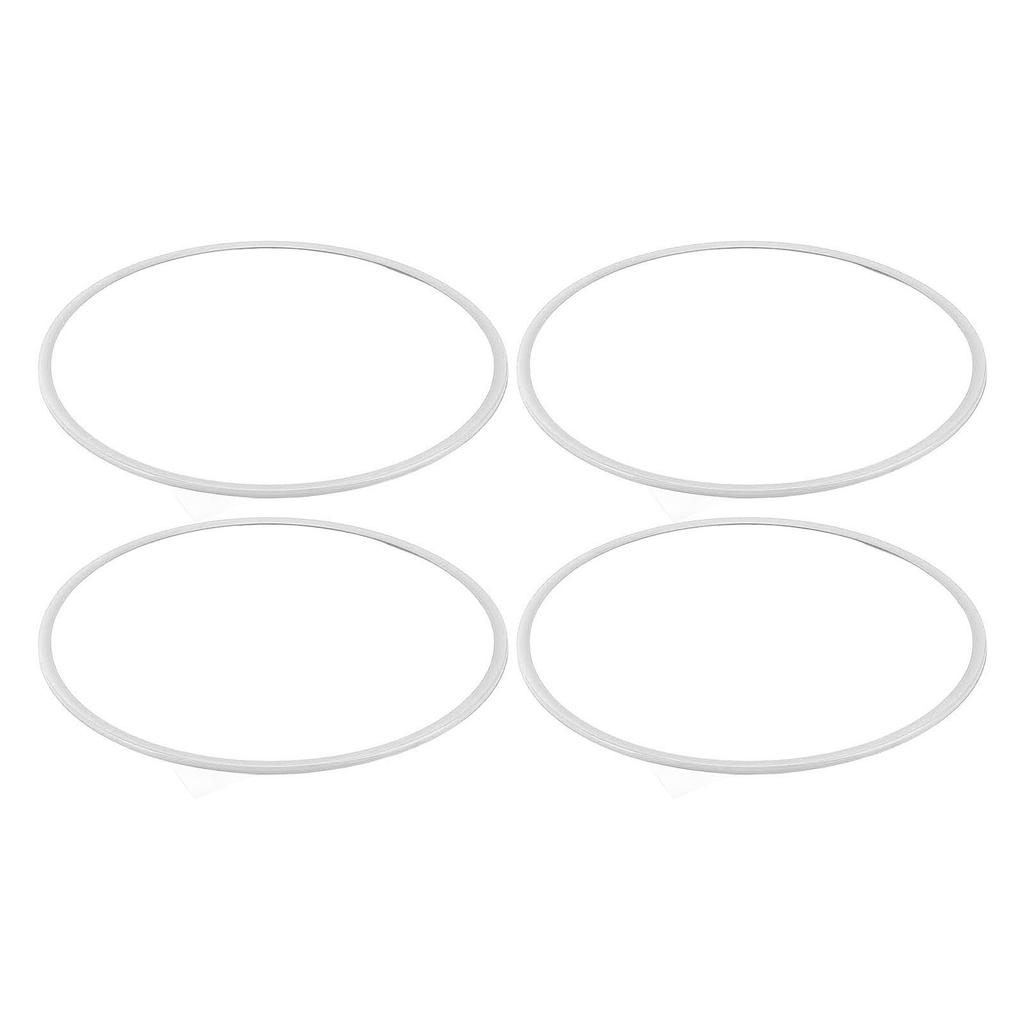 4Pcs 16 Inch Wheel Rim Protector Ring Anti Scratch Self Adhesive Wheel Rim Guard Trim Ring for Flat Rim Edge Car White