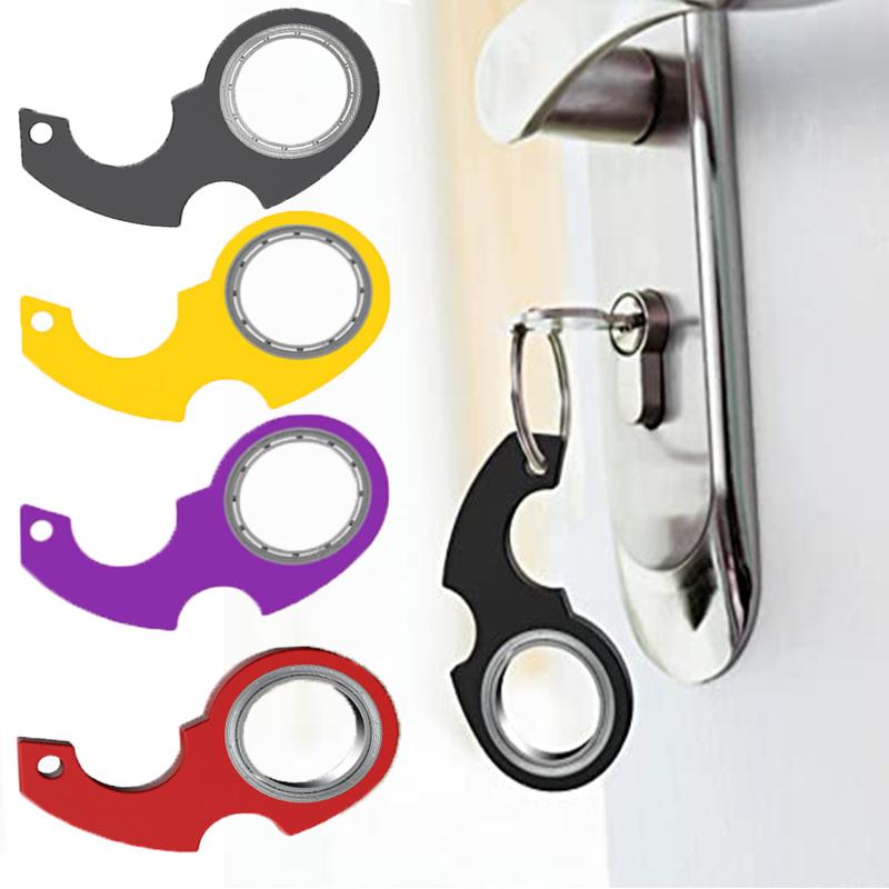 Rotation Fingertip Key Chains Decompression Spinner Anti Anxiety Bearing Lightning Cool Trendy Hanging Key Rings Birthday Gift