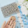1 Box 240Pcs Small Bail Beads Silver Spacer Beads Charms Alloy Textured Tibetan Style Cylindrical Dangle Tube Bead Clasps for Jewelry Making Pendant