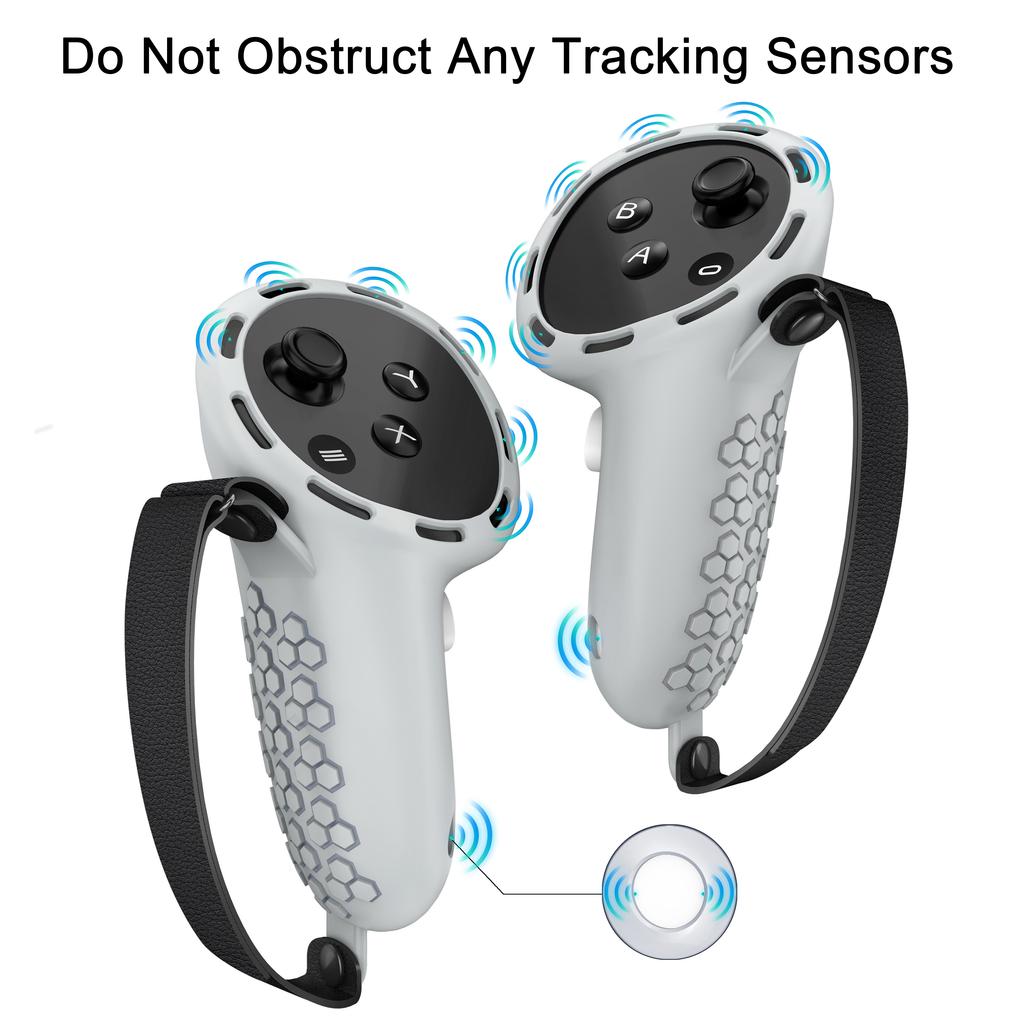 1 Pair Non-Slip Silicone Sleeve for Meta Quest 3/3S VR Handle Controller Case Cover