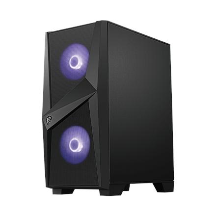 Msi Mag Forge 100M Pc Case, Mid-Tower, Usb 3.2, Black Msi | Mag Forge 100M | Black | Atx | Power Supply Included No