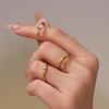 Ferris Wheel European-American Style Adjustable Wrap Coil Spring Ring for Women - Circular Stainless Steel Jewelry
