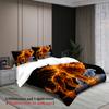 3pcs Lion And Panther Bedding Sets 3D Printed Fire Animal Duvet Cover Sets With Pillowcases No Filling Single Twin Full Size
