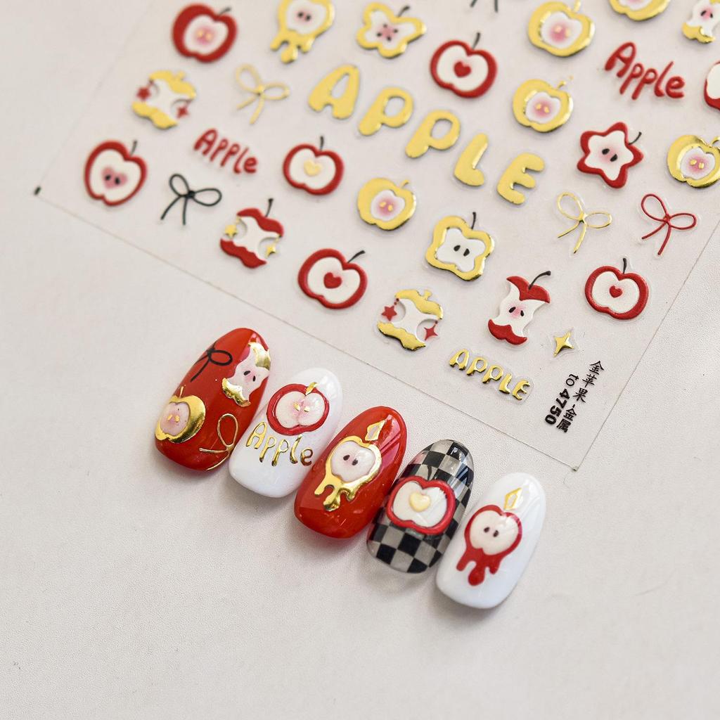 Retro Series Scrapbook Journal Sticker Cartoon Anime Red Color Stationery Sticker DIY Decor Nail Sticker