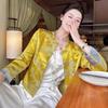 Autumn 2024 Yellow Zen Style Tang Jacket for Women