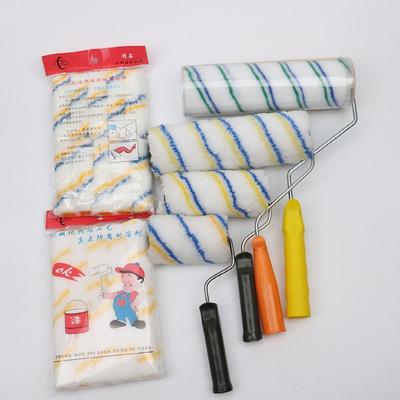 1Set/11PCS 4-12 Inch Roller Brush Long-Haired 360° Rotation Paint Roller Kit Polyester Blend Replaceable Brush Head