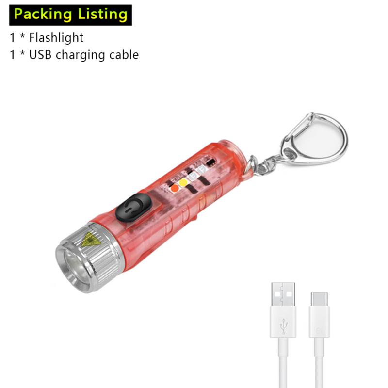 Outdoor Mini Flashlight 400mah Lithium Battery Strong Light Magnet Keychain Flashlight Torch Money