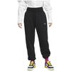 Nike Solid Color Logo Print High Waist Drawstring Cuffed Knit Sports Pants Women bottoms Black DZ4629-010