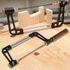 1 Set Aluminum Coping Saw Wooden Handle Saw Woodworking Hand Saw Tool with Replacement Blades Scroll for Woodworking, Wood Board