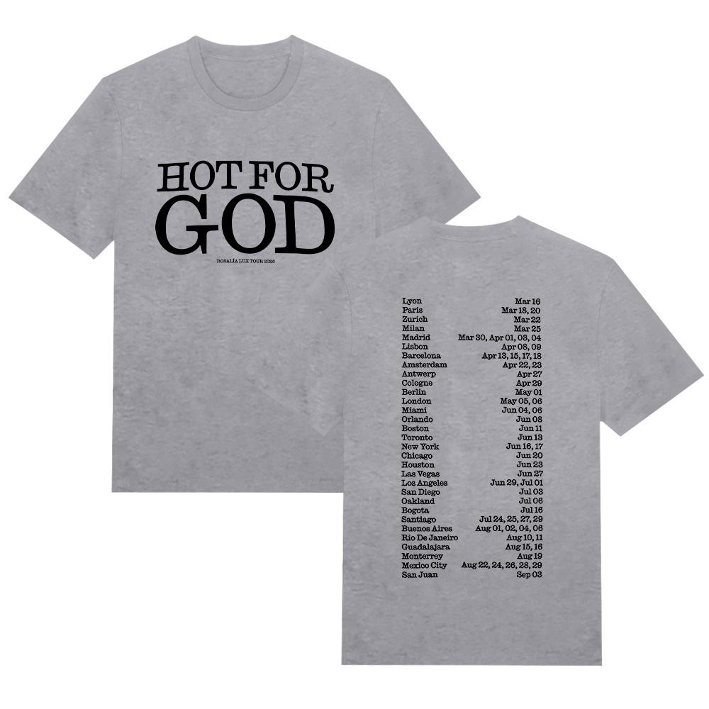 

Hot for God Tee Rosalía LUX TOUR 2026 T Shirts Women Men New Summer Fans Gift T-Shirt Casual Cotton Top Comfort Clothes S