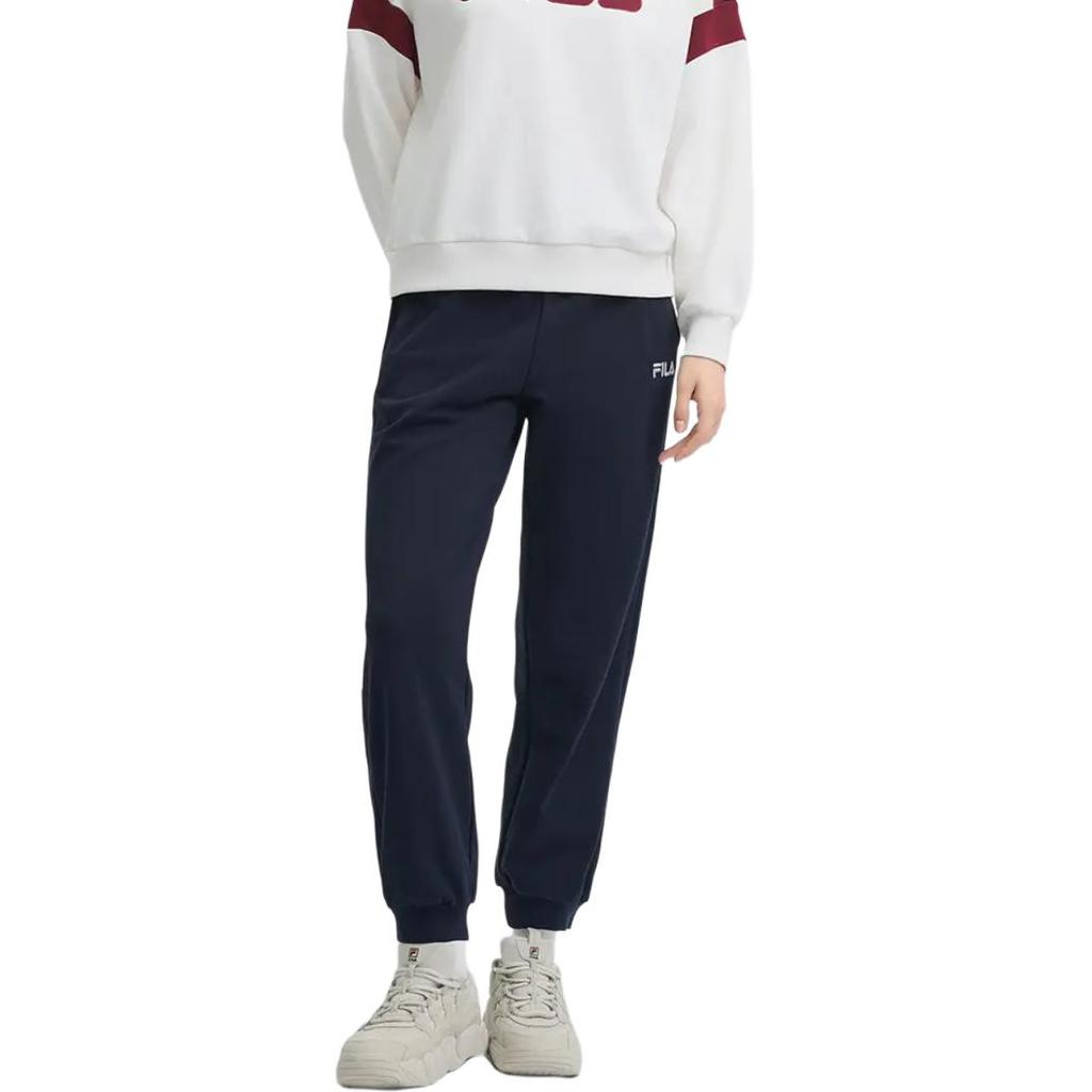 FILA Original Comfortable Solid Color Versatile Long Pants Casual Pants Women bottoms Hero-Blue F11W449609F-NV