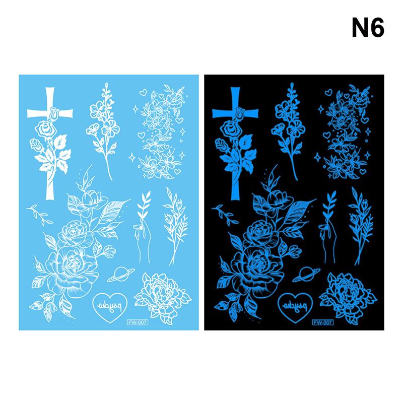 

Світловий блакитний метелик тату наклейки водонепроникний боді-арт квіти підроблені татуювання ключиця красива тату наклейка для дітей жінок