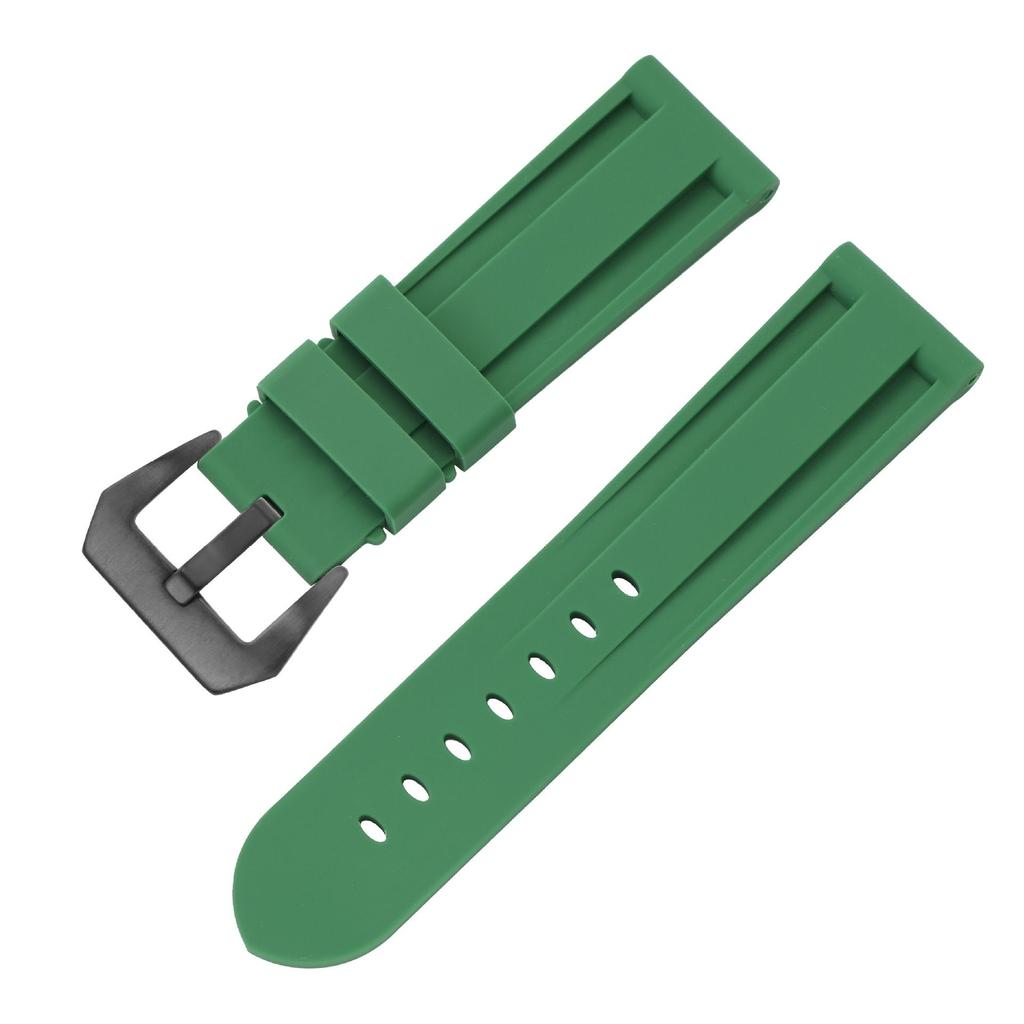 Universal Silicone Watch Band for Panerai - 20mm 22mm 24mm 26mm Soft Rubber Camouflage Sport Big Buckle Durable Strap for PAM Military Smart Watch