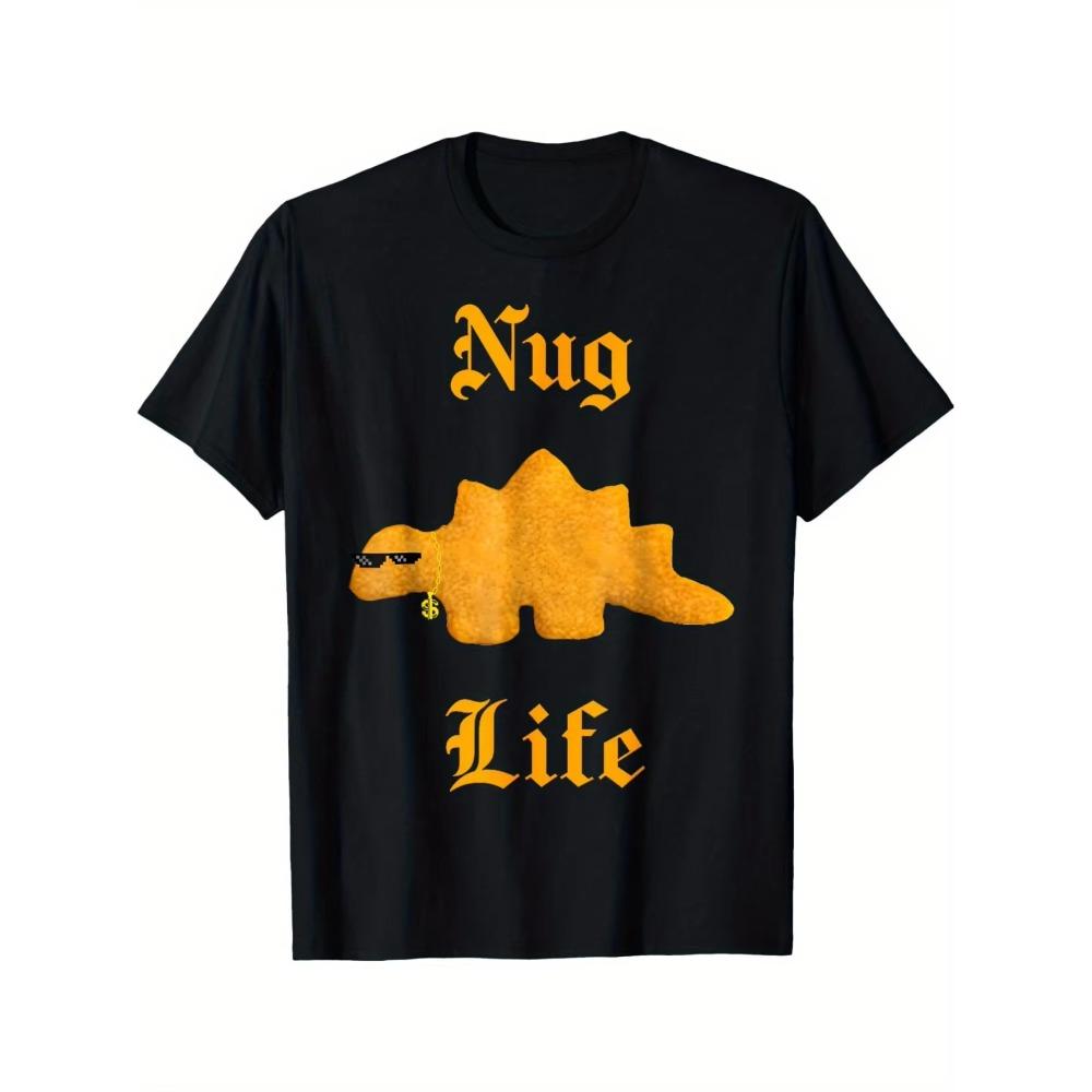 

Футболка Nug Life Dino Nuggs Dino Chicken Nuggets Dinosaur Nugget S чёрный