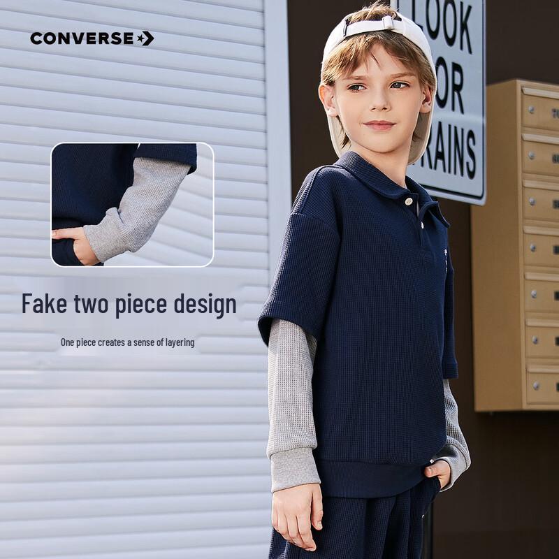 Converse 2025 Fall Boys  Colorblock Top & Pants 2-Piece Set 7