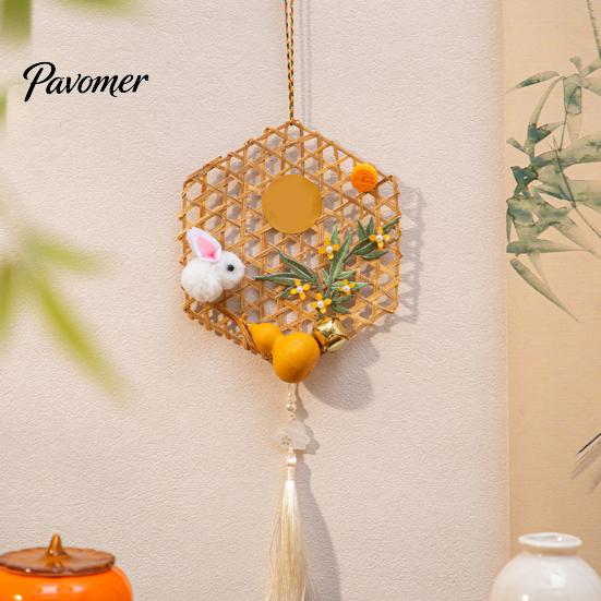 Nature Bamboo Weaving Ornaments Chinese New Year DIY Woven Lantern Making Kit for Kids Parent Child Activity Supplies Adults, Traditional Decorative