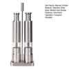 Manual Salt And Pepper Grinder Set Stainless Steel Pepper Mill with Clear Storage