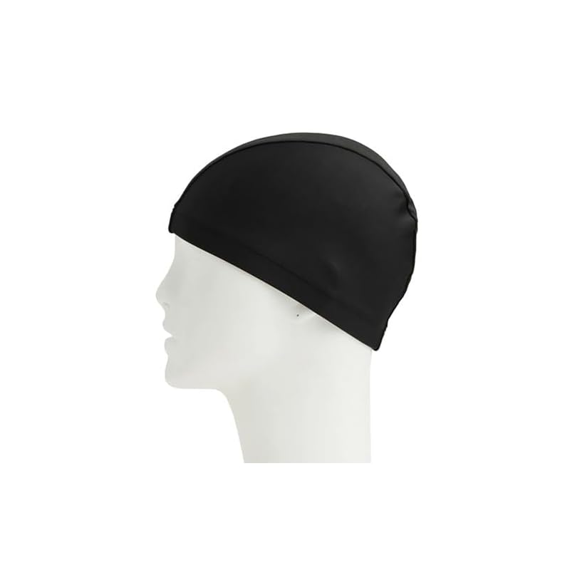 Speedo Tricot Swim Cap, Unisex, SE12070, Black, FREE SIZE