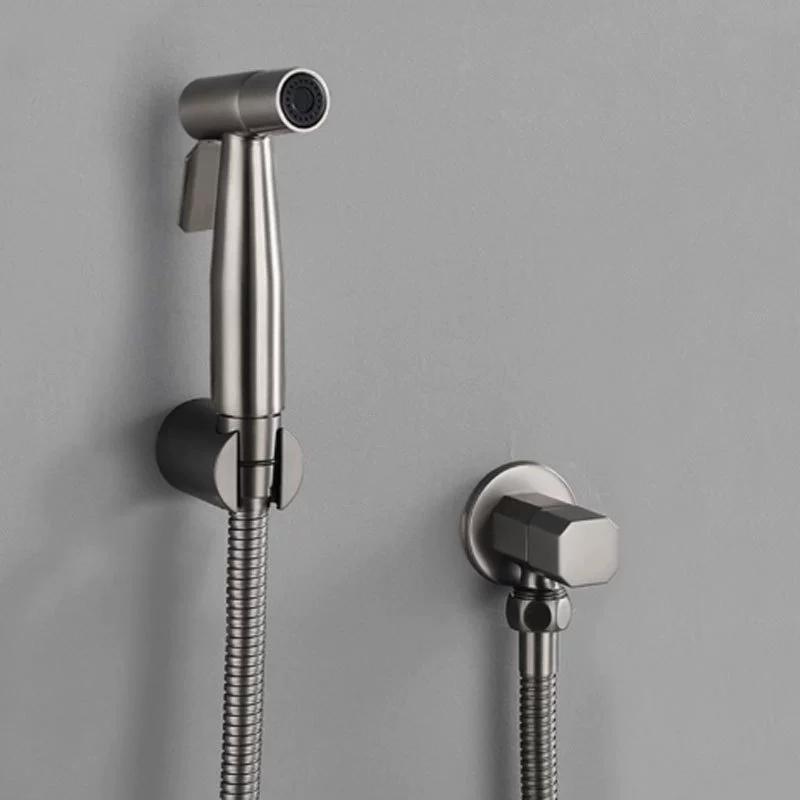 Hand Held Bidet Sprayer Douche Toilet Kit Bidet Faucet Rose Gold Round Shattaf Shower Head Copper Valve Set Jet Bidet Faucet