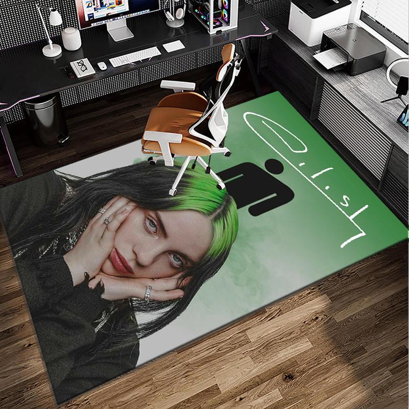 Bi-llie music Artwork Office Rug Chair Mat, Game Carpet, Suitable for Front Door, Bedroom, Living Room, Desk, Holiday Gift