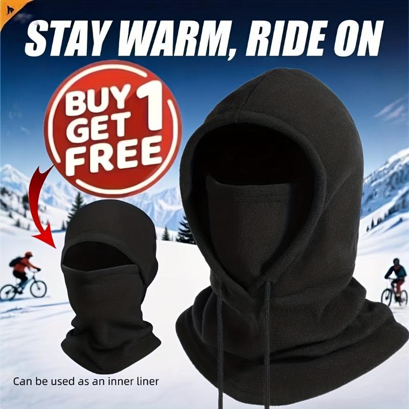 2 шт. Зимние шапки-балаклавы - Мягкие теплые с полной защитой, Ветрозащитный и толстый флисовый подклад для мужчин и женщин