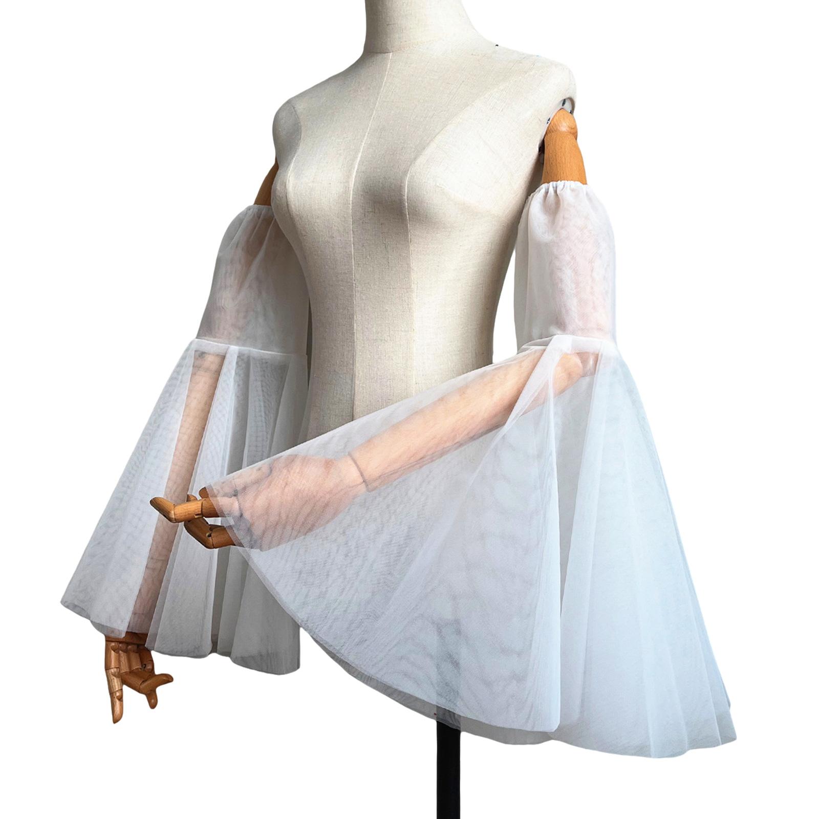 

Элегантные прозрачные свадебные рукава для женщин с расклешенным дизайном, идеально подходящие для свадебного платья и формального мероприятия. 5