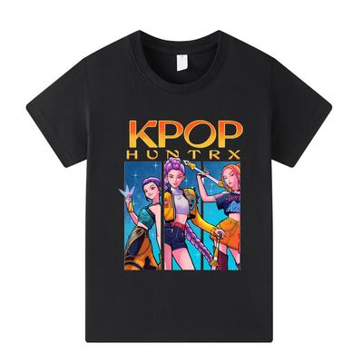 A1211 Kids Boys Girls Kpop Rumi Zoey Mira Print Short Sleeves T-shirt
