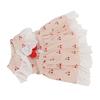 Pet Dress Cotton Breathable Soft Cherry Pattern Cute Pet Skirt for Puppy Bunny Small Pig