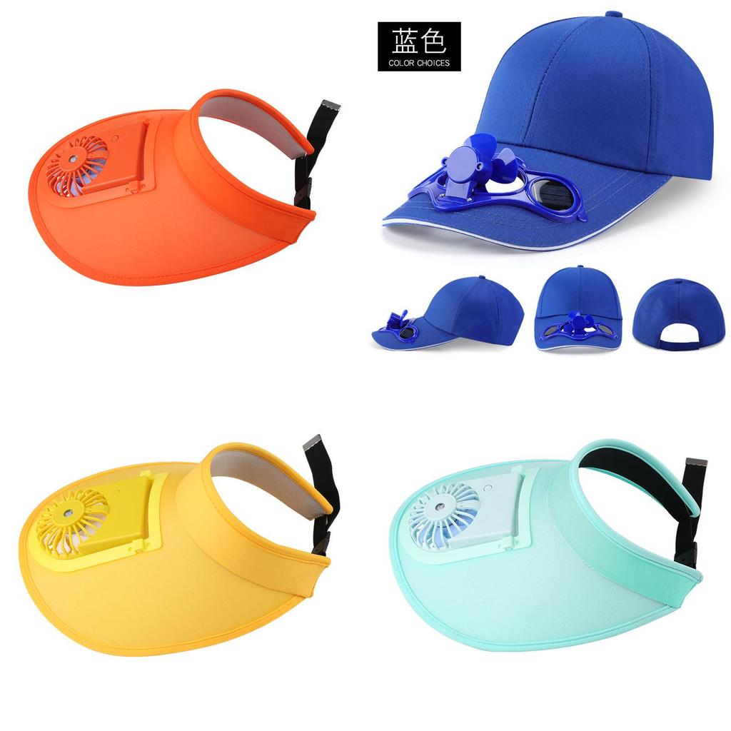 Chapeau Ventilateur Solaire Pour Hommes Femmes Avec Visière Et Casquette d'Été Protection Solaire
