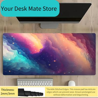 This Printed Mouse Pad Features a Nonslip Rubber Base and a Washable Cloth Surface Suitable for Gaming Office Work and Daily