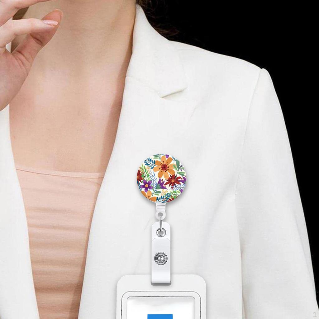 Nurse Retractable Badge Reel Holder ID Name Clip Multipurpose Cute with Alligator Swivel