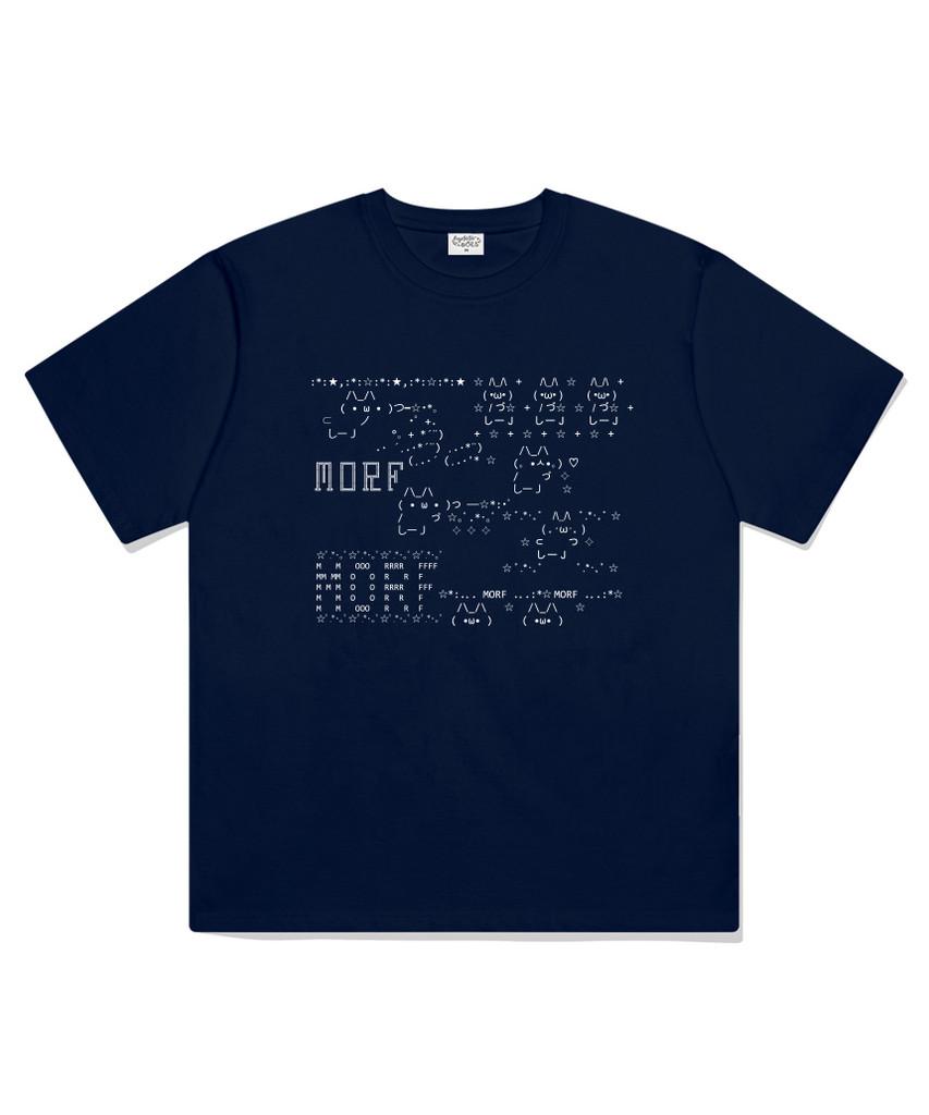 Deomopeuhauseu Ascii Cat Oversized Short Sleeve T-Shirt Gray