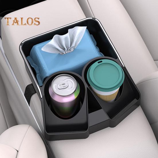 Universal-Aufbewahrungsbox für die Armlehne im Auto, Mittelkonsolen-Armlehnenbox mit Getränkehalter, Auto-Organizer für den Vordersitz, für Autos, LKWs, SUVs