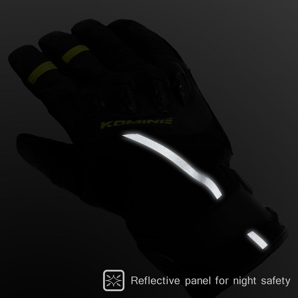 Komine Motorcycle Gloves Protect WP Winter Size S GK-857 Gloves, Black,