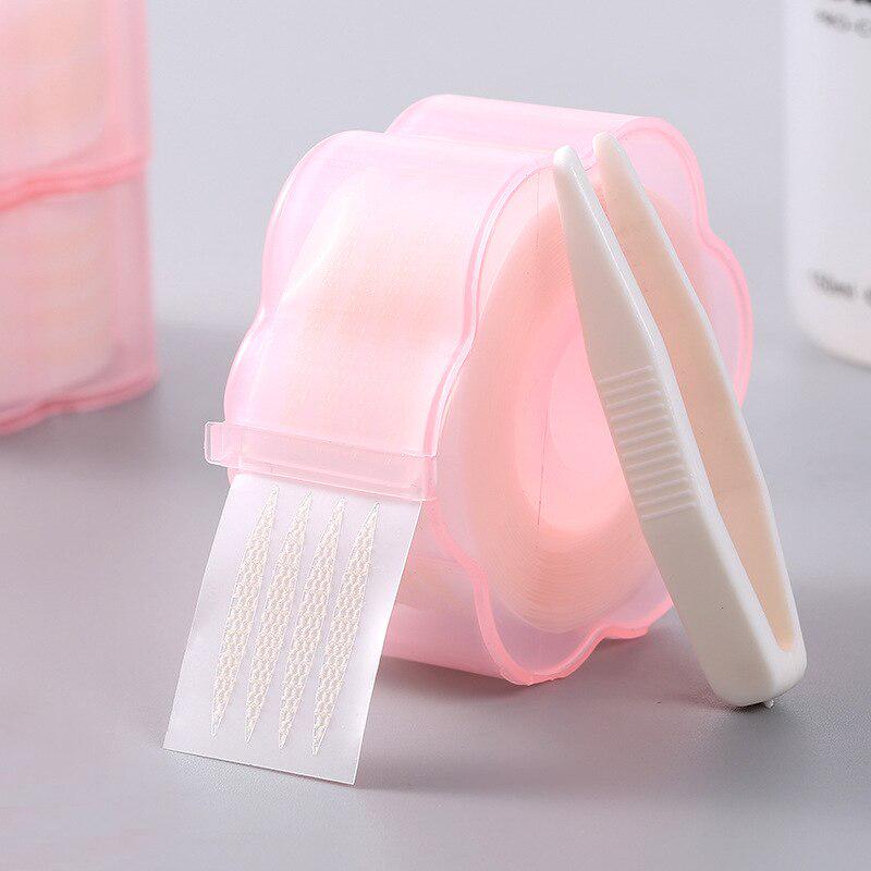 360 teile/satz Augenlid Band Aufkleber Mesh Garn In Kontakt mit Wasser Selbstklebende Kleber Unsichtbare Doppel Augenlid Paste Spule
