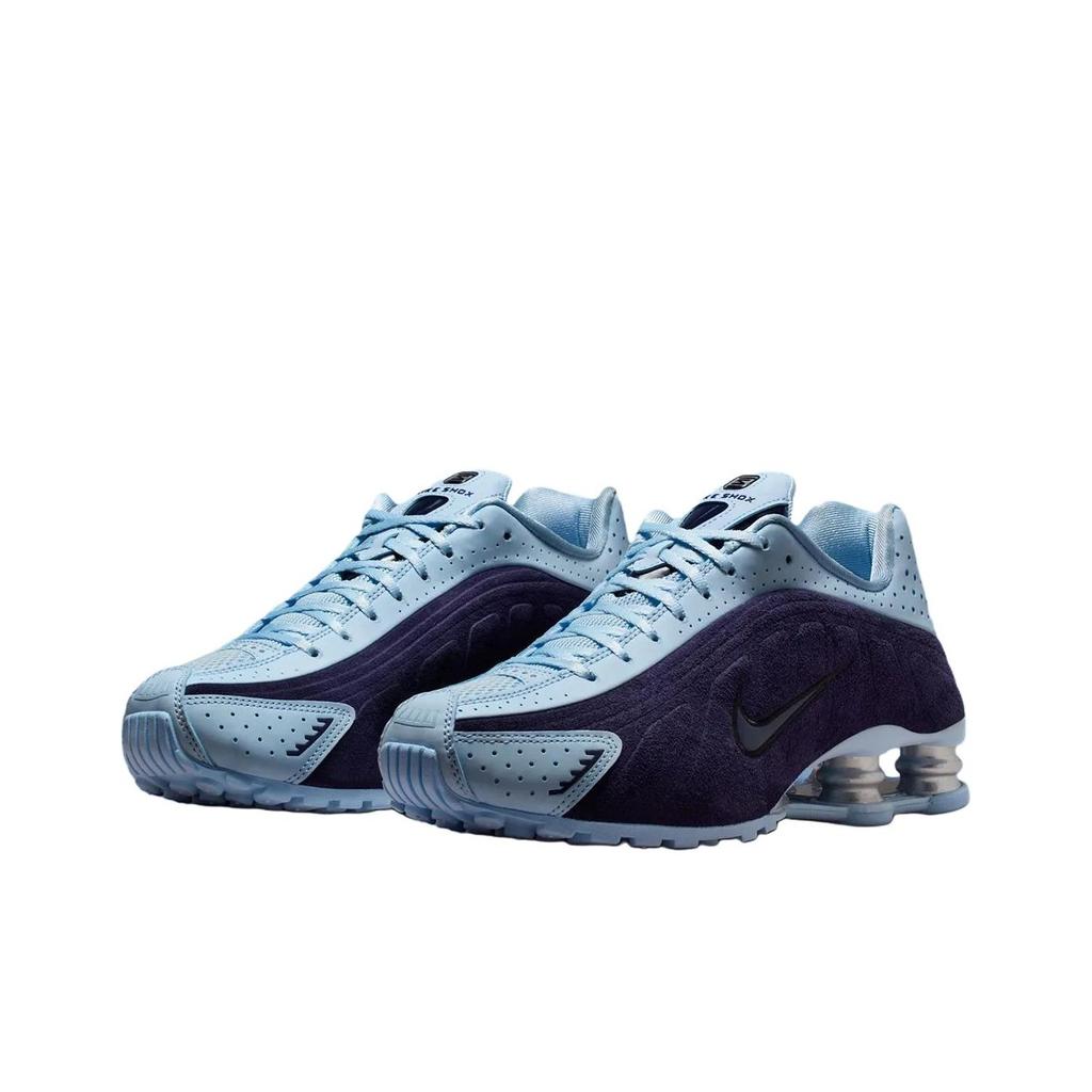 Nike Shox R4 Fashion Comfortable Breathable Running Shoes Women Sneakers Blue HQ7739-500