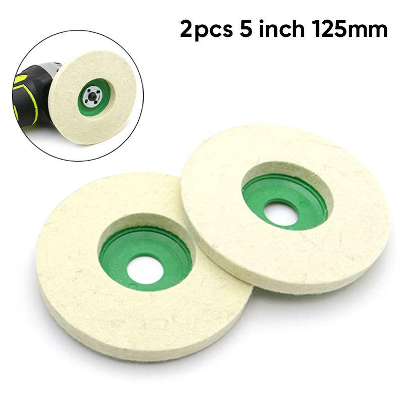 2pcs/Set Wool Buffing Polishing Wheel Felt Pads Angle Grinder Buffer Tool 125mm 2pcs/Set Wool Buffing Polishing Wheel Felt Pads Angle Grinder Buffer Tool 125mm
