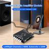TDA7498E Bluetooth Amplifier Board 160W×2+220W Subwoofer 2.1 Channel Audio Receiver Power Amplifier Module w/ Treble and Bass Control for DIY Speakers