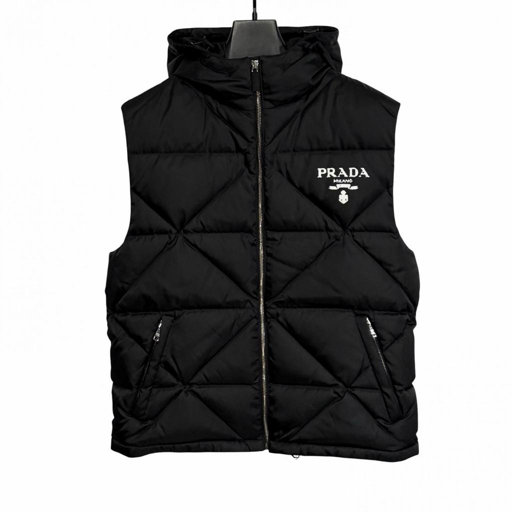 Prada RE-NYLON® Jacket Black Men's Size M Model SGB804