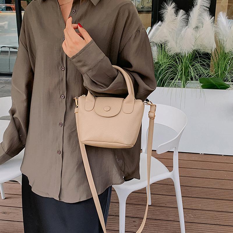 PU Leather Women's Small Bag Solid Color Flap Shoulder Bags for Women Trend Aesthetic Luxury Crossbody Bag KTY