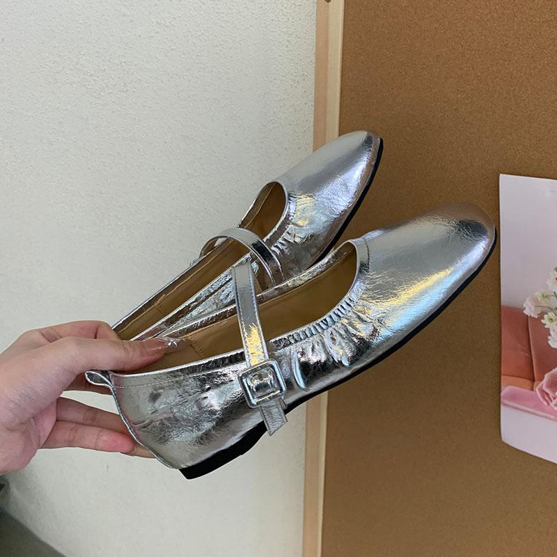 Fashion Female Soft Footwear Buckle Strap Ladies Flats With Shoes 2025 New Fashion Shallow Women Flats Mary Janes Lolita Shoes