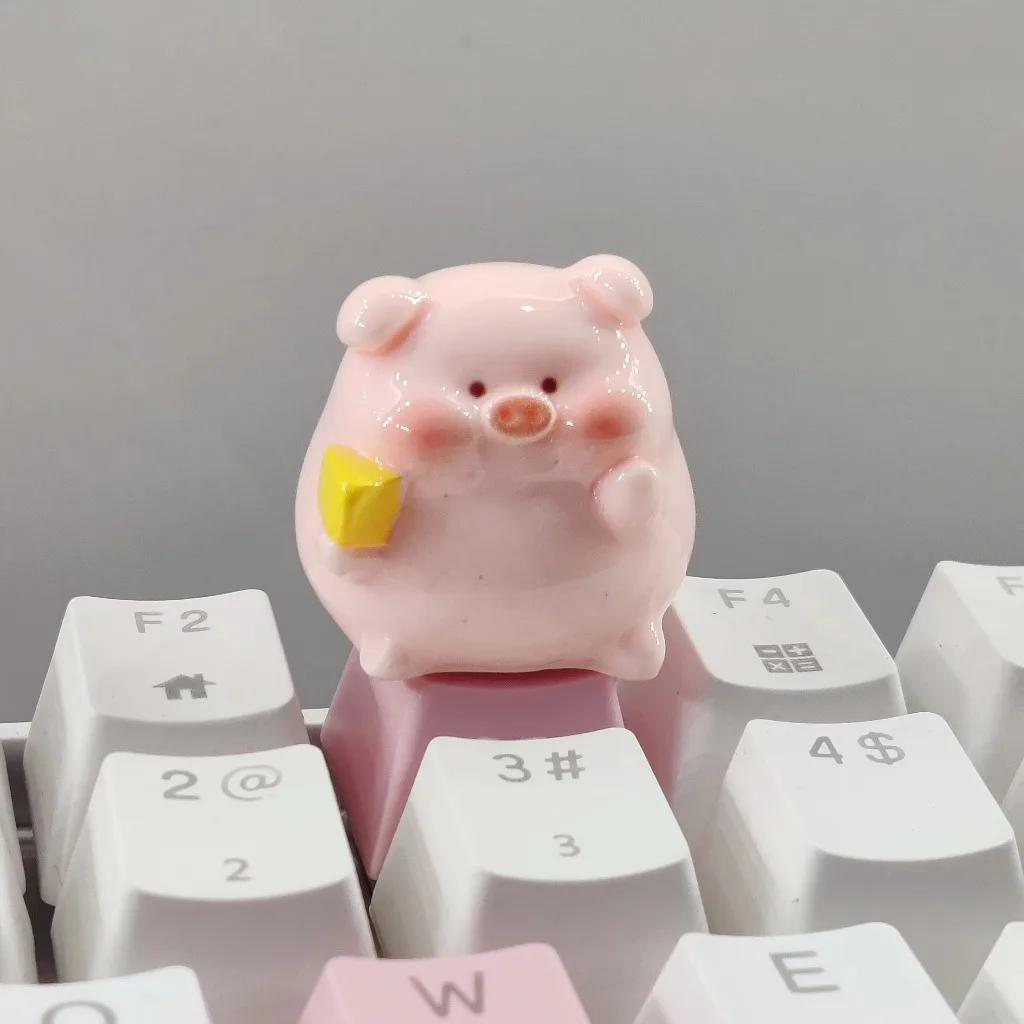 

Милые мультяшные свиньи Персонализированные колпачки для клавиш Одиночные R4 Механическая клавиатура с крестообразным переключателем Дополнительные колпачки для клавиш Аксессуары для клавиатур ручной работы