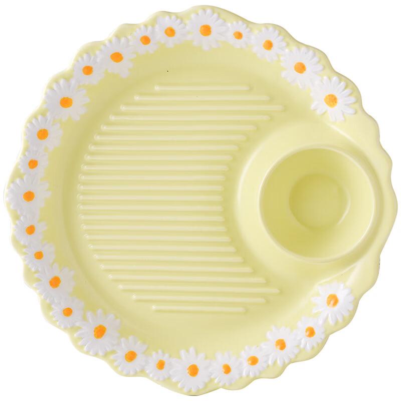 Ceramic Dumpling Plate with Sauce Dish