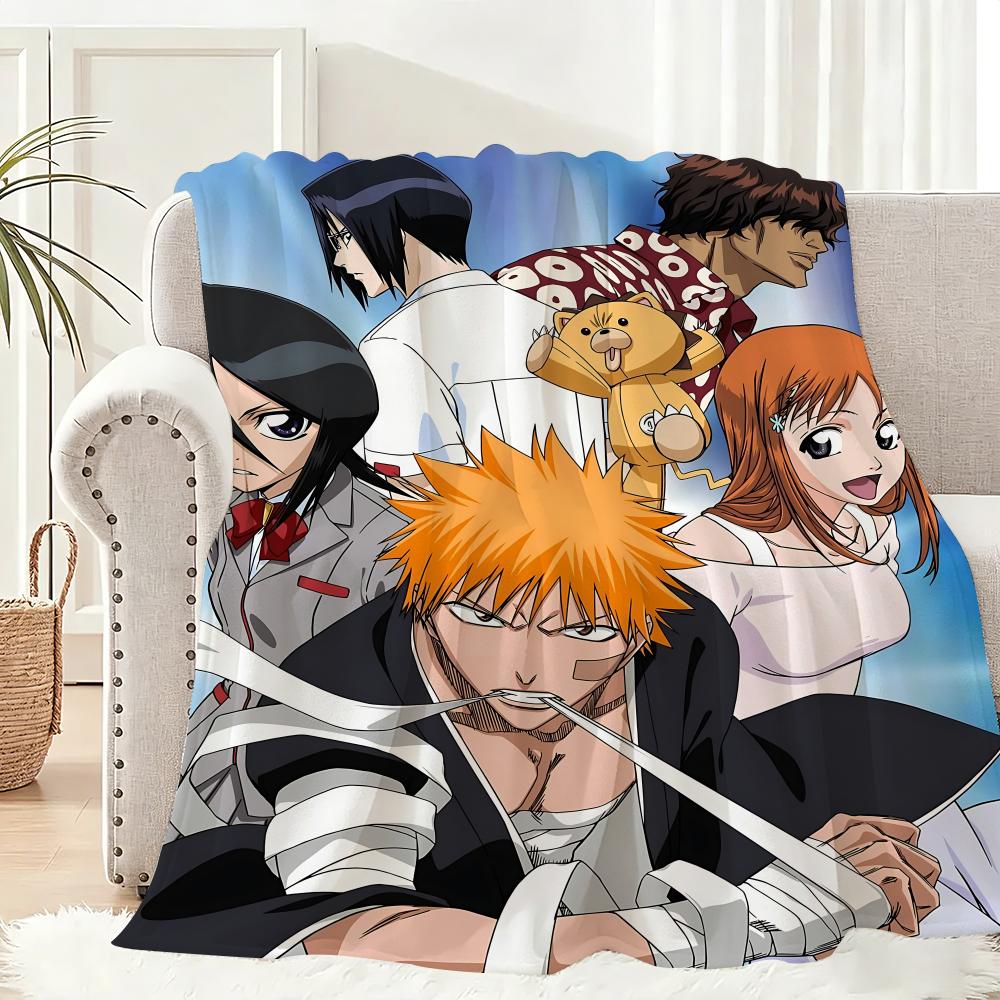 BLEACH Classic Animation Throw Lightweight 240g Flannel Blanket Soft Skin-friendly for Summer Cooling
