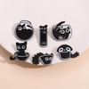 7Pcs/Set Cute Cat Enamel Pins Custom Black Kitten Terrarium Badge On Backpack Lapel Brooches Animal Jewelry Gift For Kid Friends