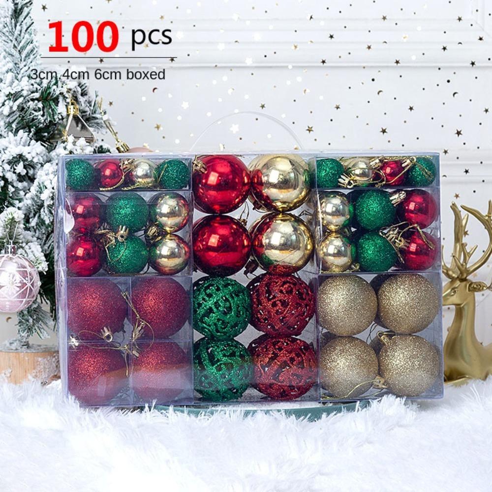 

Plastic Christmas Tree Balls 3-6cm Xmas Ornament Ball High-quality Christmas Ball Set Home 8
